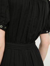 Dunst - Maxi Shirring Dress in Black