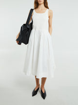Dunst - Jersey Mixed Long Dress in White
