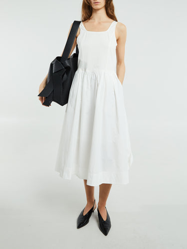 Dunst - Jersey Mixed Long Dress in White