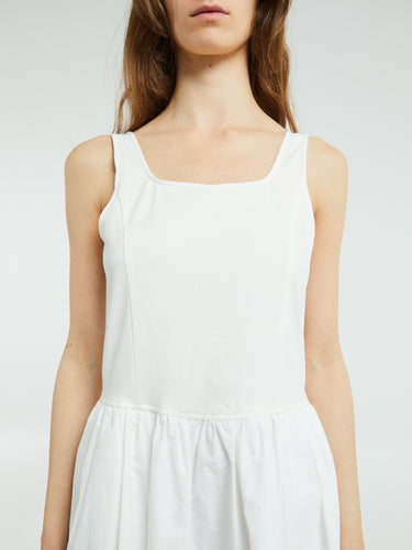 Dunst - Jersey Mixed Long Dress in White