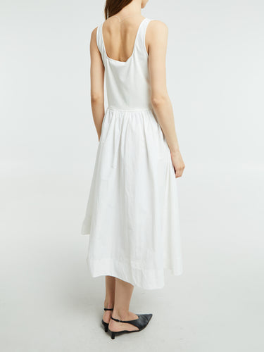 Dunst - Jersey Mixed Long Dress in White