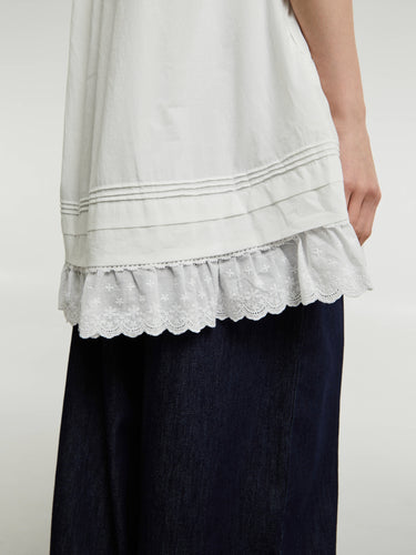 Dunst - Puff Shirring Mini Dress in White