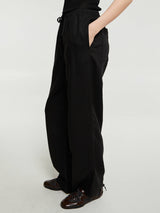 Dunst - Linen Cotton Banded Pants in Black