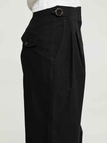 Dunst - Double Pleated Pants in Black