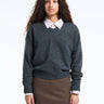 Dunst - Unisex Cashmere V-Neck Sweater in Charcoal Grey