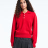 Dunst - Unisex Cashmere Collared Sweater in Red