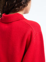 Dunst - Unisex Cashmere Collared Sweater in Red