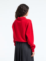 Dunst - Unisex Cashmere Collared Sweater in Red