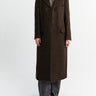 Dunst - Unisex 2-Way 3 Button Boucle Wool Coat in Brown