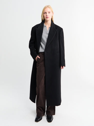 Dunst - Unisex Oversized Double Coat in Black