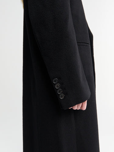 Dunst - Unisex Oversized Double Coat in Black