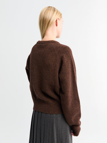 Dunst - Unisex Cashmere V-Neck Sweater in Brown