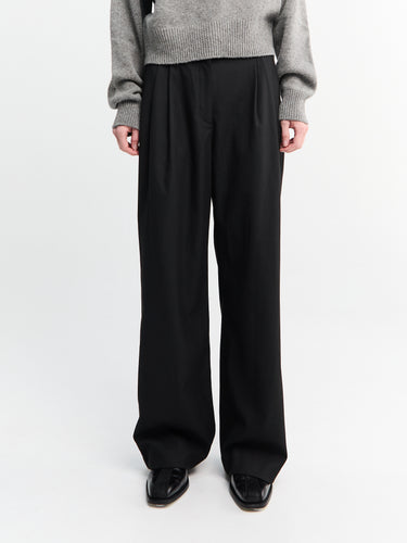 Dunst - Double Pleated Slacks in Black