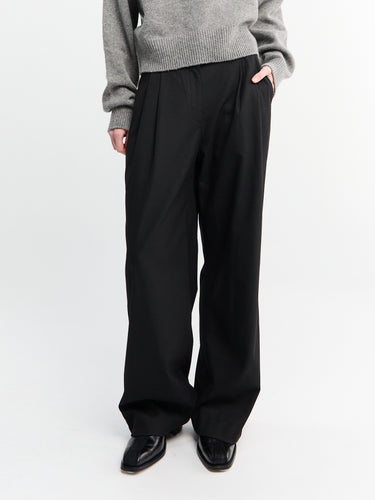 Dunst - Double Pleated Slacks in Black