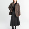 Dunst - Linear Pleats Long Skirt in Charcoal Grey