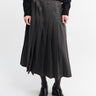 Dunst - Linear Pleats Long Skirt in Charcoal Grey