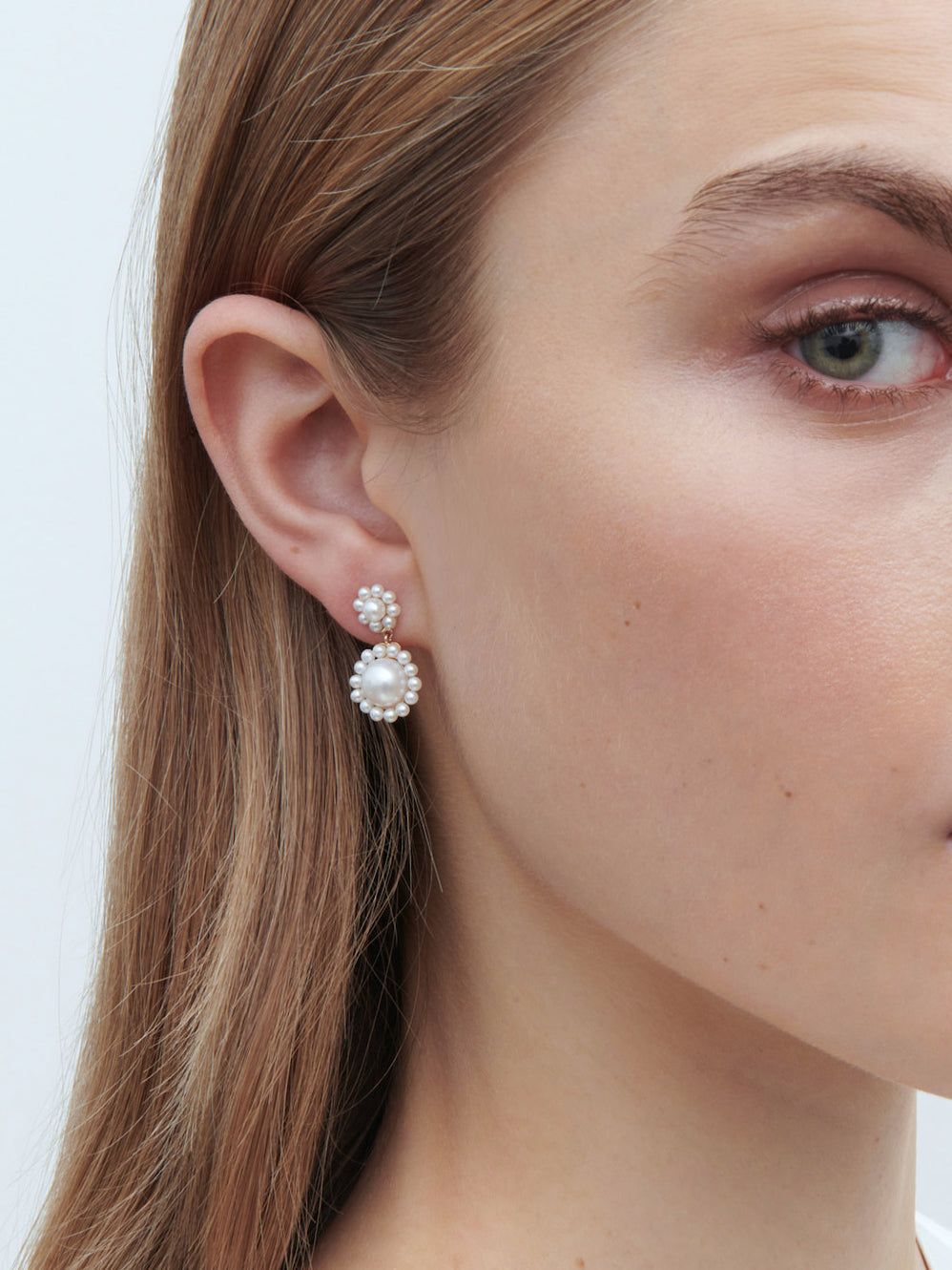 Deux Jeanne Earring in 14K Yellow Gold