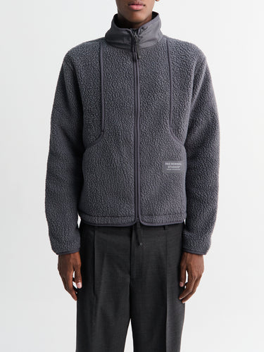 Pas Normal Studios - Off-Race Pile Fleece Jacket in Steel