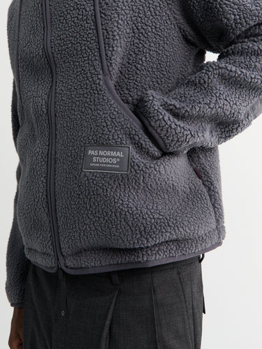 Pas Normal Studios - Off-Race Pile Fleece Jacket in Steel