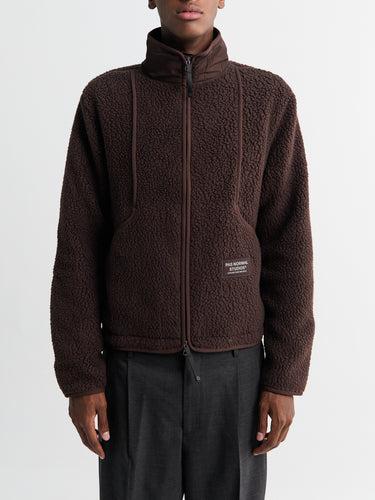 Pas Normal Studios - Off-Race Pile Fleece Jacket in Light Brown