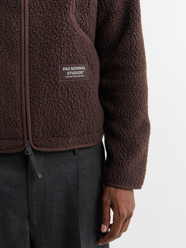 Pas Normal Studios - Off-Race Pile Fleece Jacket in Light Brown