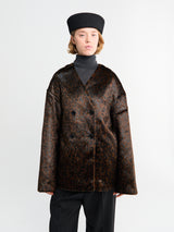 The Frankie Shop - Valentina Faux Fur Leopard Jacket in Brown