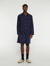 Tekla - Poplin Pyjamas Shorts in True Navy
