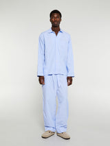 Tekla - Poplin Pyjamas Pants in Shirt Blue