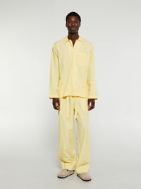 Tekla - Poplin Pyjamas Shirt in Lemonade