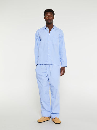 Tekla - Poplin Pyjamas Pants in Pin Stripes
