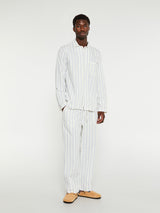 Tekla - Poplin Pyjamas Pants in Needle Stripes