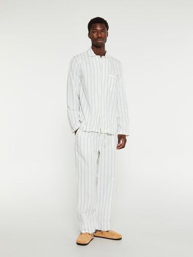 Tekla - Poplin Pyjamas Pants in Needle Stripes