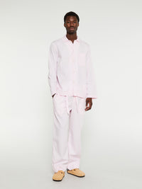 Tekla - Poplin Pyjamas Shirt in Soft Pink