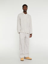 Tekla - Poplin Pyjamas Shirt in Hopper Stripes