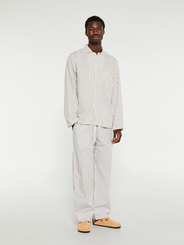 Tekla - Poplin Pyjamas Pants in Hopper Stripes