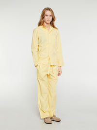 Tekla - Poplin Pyjamas Shirt in Lemonade