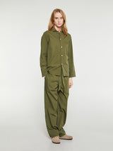 Tekla - Poplin Pyjamas Shirt in Willow