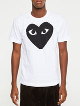 Comme des Garçons PLAY - Black Heart T-Shirt in White