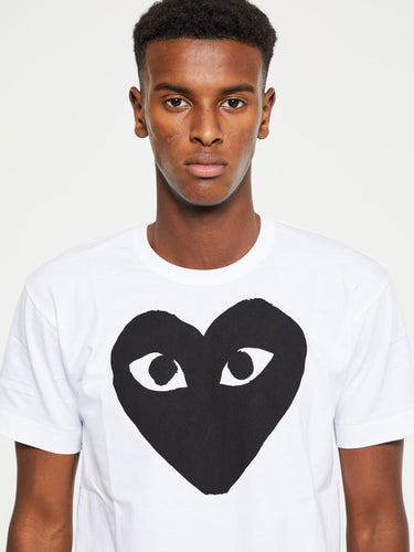 Comme des Garçons PLAY - Black Heart T-Shirt in White
