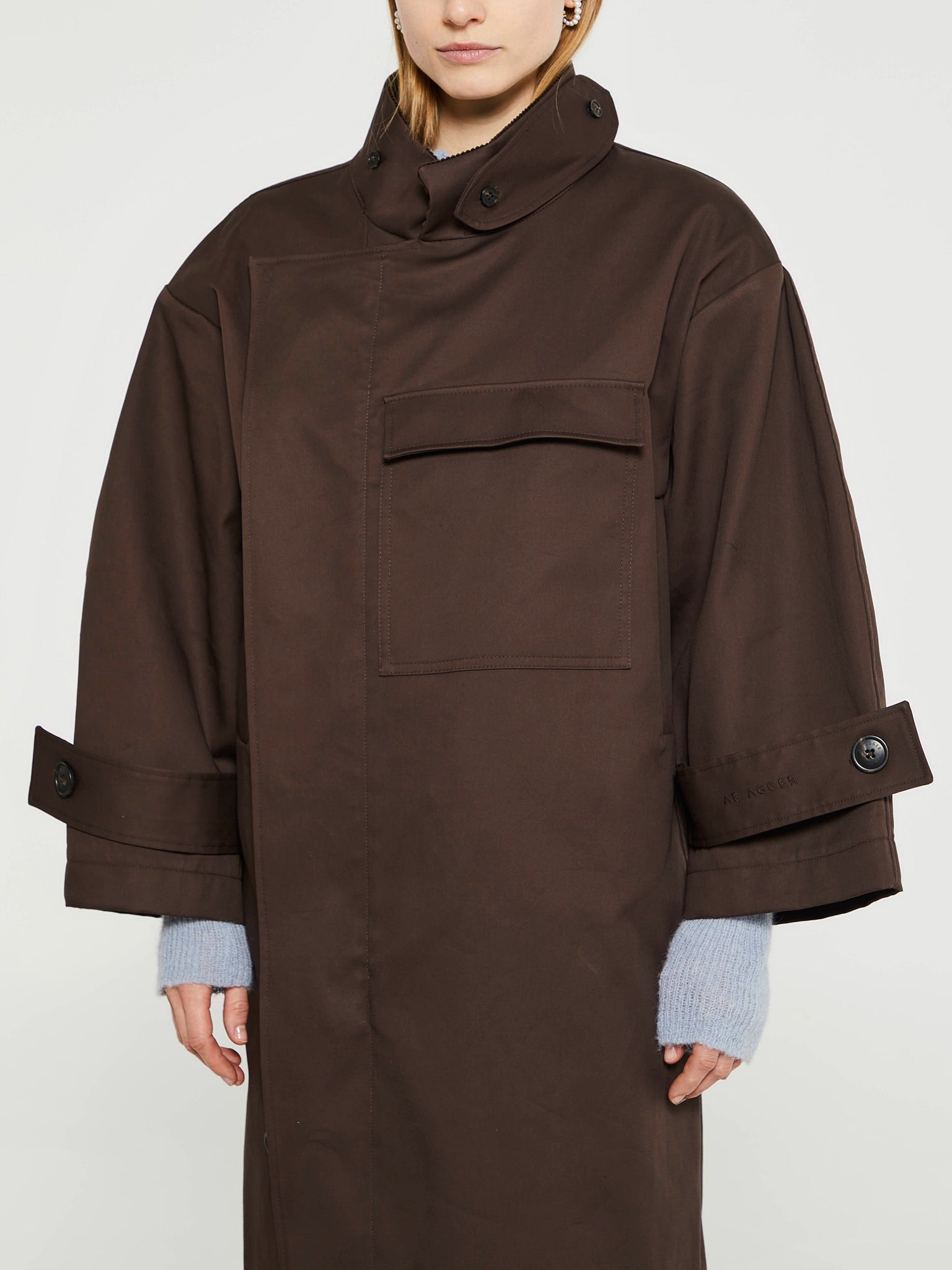 Water Resistant Coat in Dark Brown