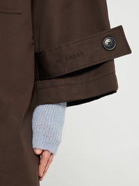 AF Agger - Water Resistant Coat in Dark Brown
