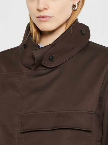 AF Agger - Water Resistant Coat in Dark Brown
