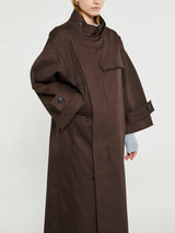 AF Agger - Water Resistant Coat in Dark Brown