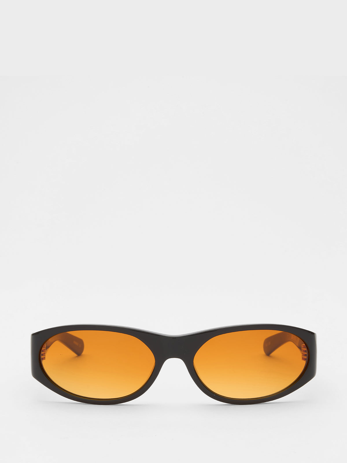 Flatlist - Eddie Kyu Sunglasses in Solid Brown and Sunset Orange Lens
