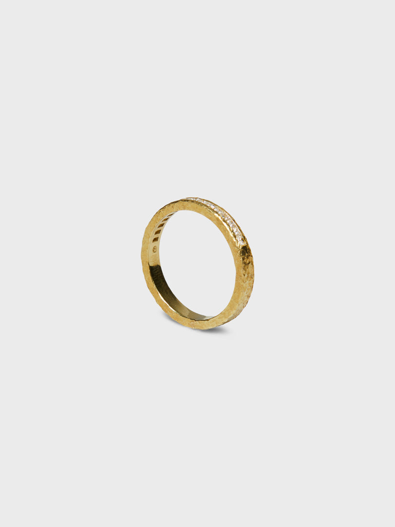 Monochrome Third Diamond Ring in 18k Yellow Gold
