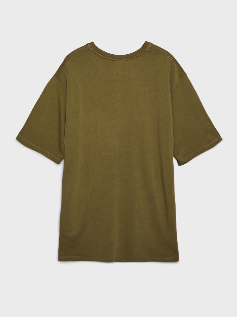 Esleaf SS T-shirt Organic M i Dark Moss Green