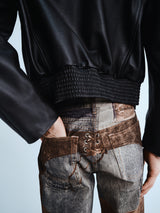 Acne Studios - Printed Jeans in Blue and Brown