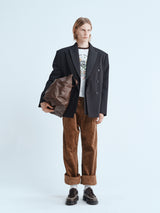 AF Agger - Corduroy Box Trousers in Cognac