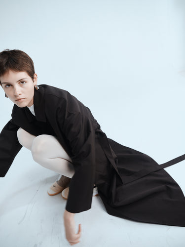 Our Legacy - Court Coat in Churchill Stripe Membrane Wool