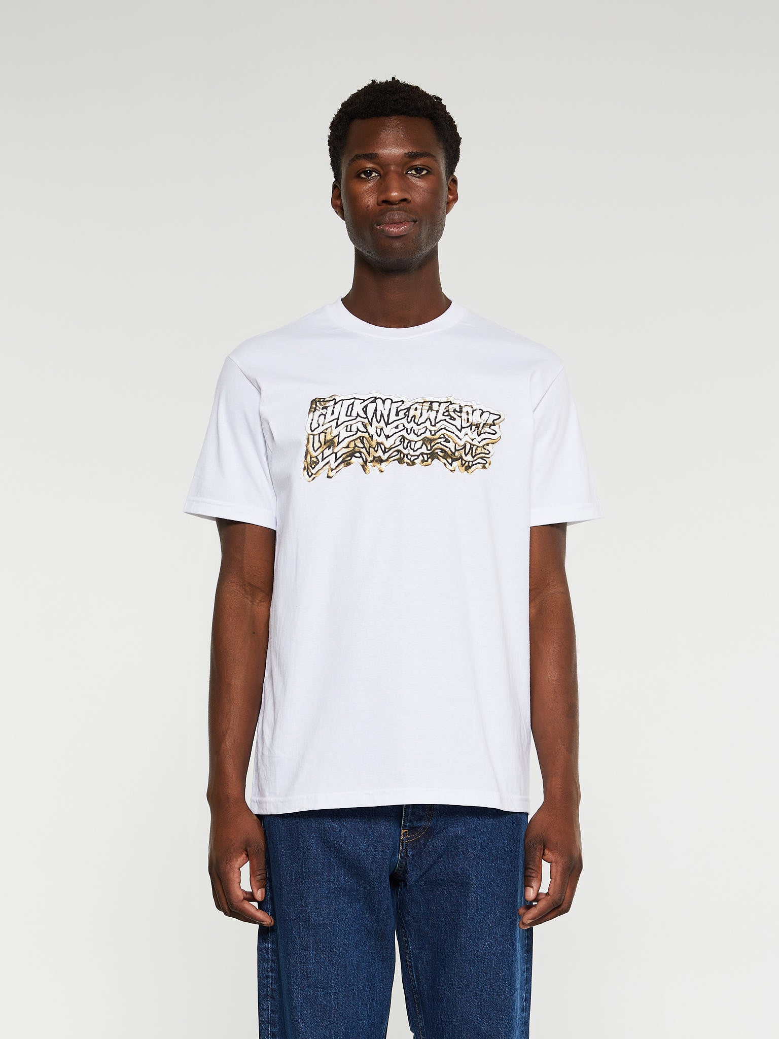 Fucking Awesome - Burnt Stamp T-Shirt in White – stoy